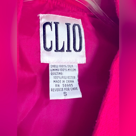 CLIO Vintage 90’s Silk Bomber Jacket - Picture 3 of 5